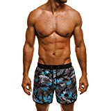 Franhais Men's Sports Camo Shorts Drawstring Casual Gym Running Workout Shorts by Franhais